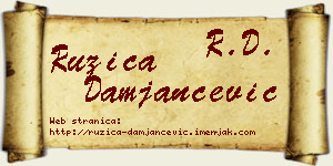 Ružica Damjančević vizit kartica